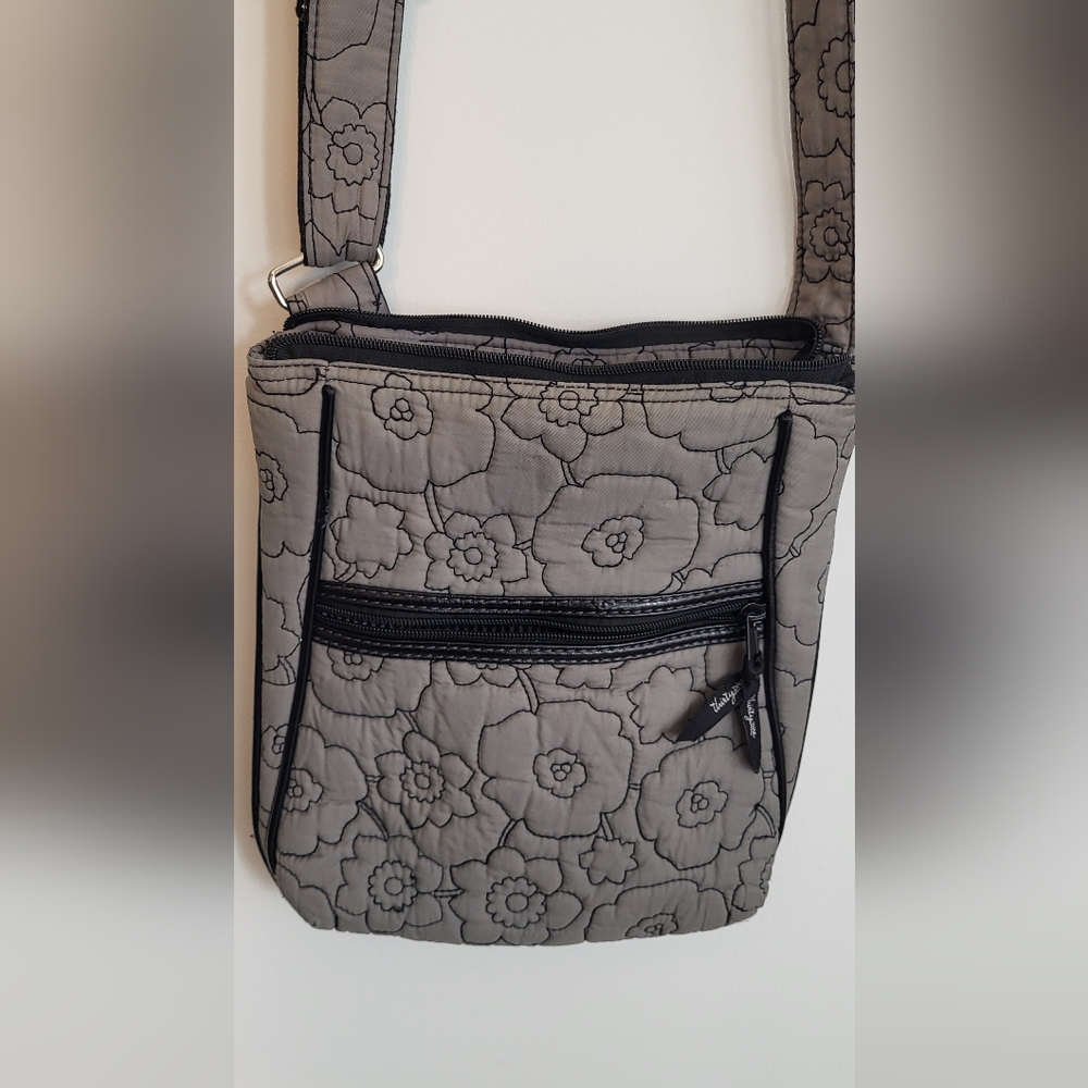 Thirty one Gray Quilted Crossbody
